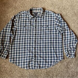 Vintage Polo Jeans Co Ralph Lauren Flannel Shirt Mens XXL Plaid Blue FLAG 90s
